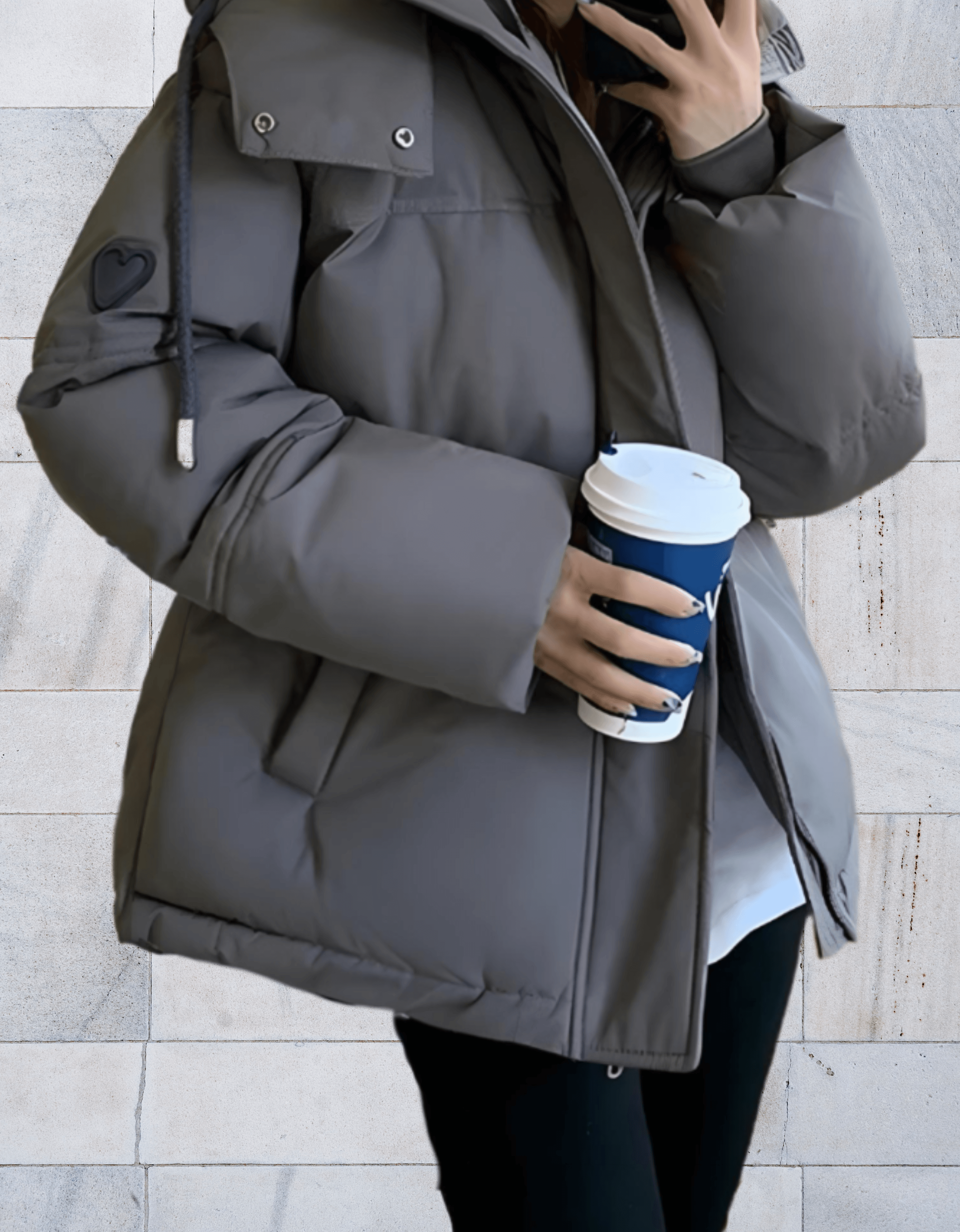 Veste d’Hiver avec Fermeture Éclair et Poches Latérales pour Femme | Idéale pour les Journées Froides