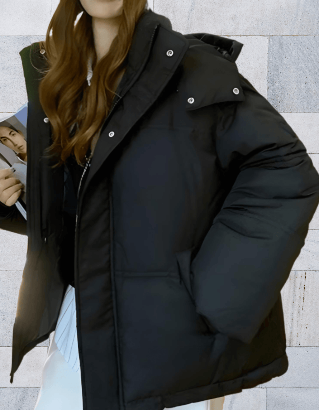 Veste d’Hiver avec Fermeture Éclair et Poches Latérales pour Femme | Idéale pour les Journées Froides