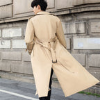 Trench-Coat Long Avec Coupe Ajustée Pour Homme | Idéal Pour La Mi-Saison
