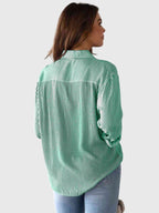 Chemise À Col Avec Motif Rayé Pour Femme | Idéale Pour Usage Quotidien Et Professionnel