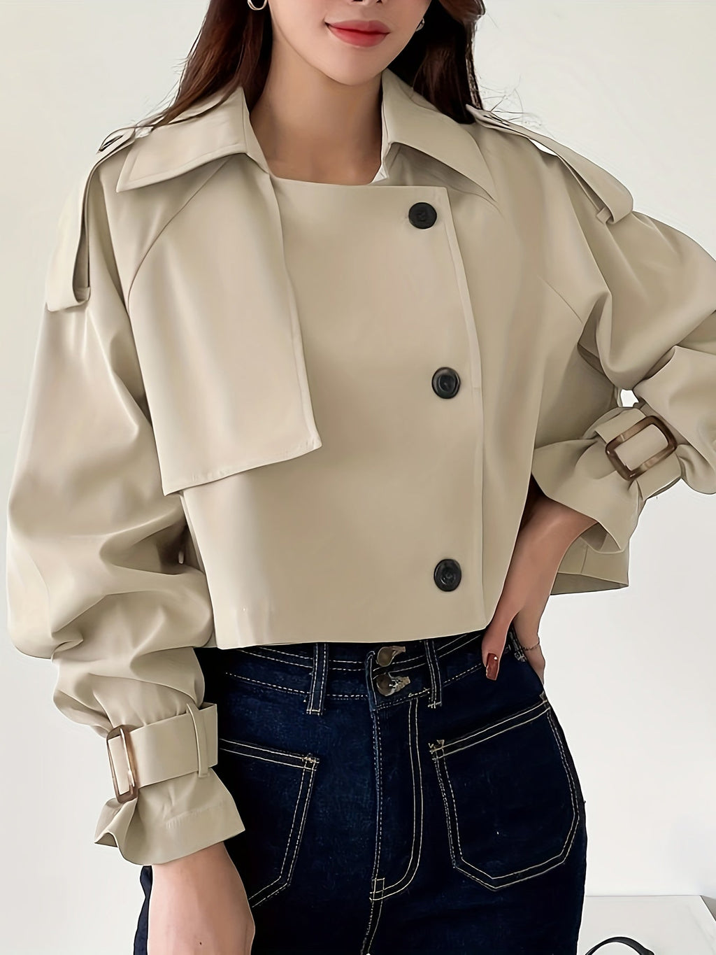 Trench Long à Double Boutonnage pour Femme | Idéal pour la Mi-Saison et l’Hiver