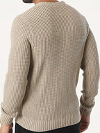 Pull À Texture Gaufrée Avec Col Rond Pour Homme | Idéal Pour Le Quotidien