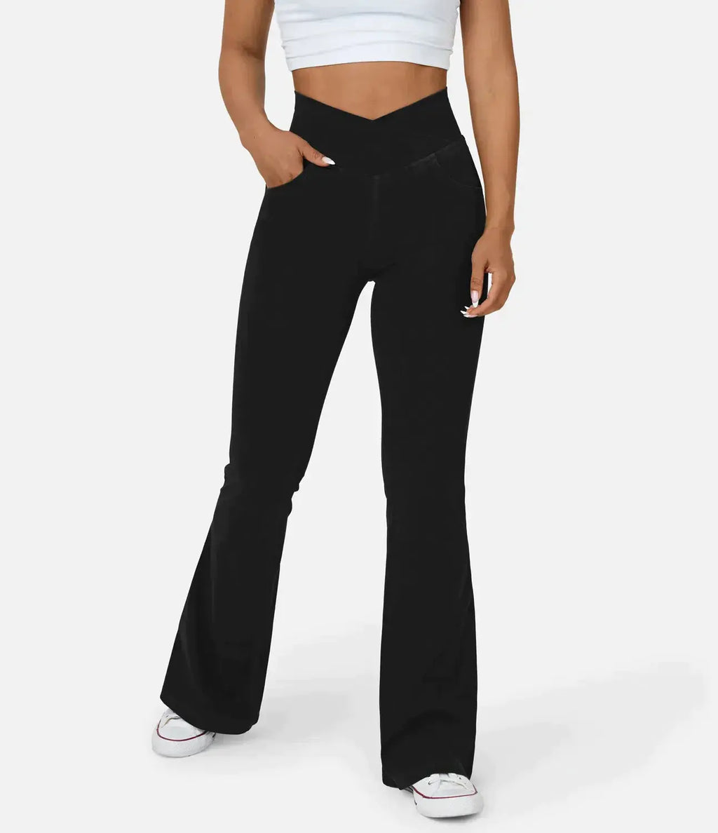 Pantalon Taille Haute Coupe Flare Pour Femmes | Idéal Pour Un Usage Quotidien