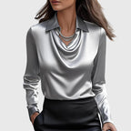 Blouse Fluide Pour Femme Avec Col Plissé | Idéal Pour Un Usage Quotidien
