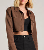 Veste Courte avec Manches Longues Et Poches pour Femme | Idéale pour Les Occasions Décontractées