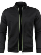 Veste Zippée Avec Col Montant Et Poches Latérales Pour Homme | Idéal Pour Sport Et Usage Quotidien