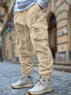 Pantalon Jogger Avec Poches Cargo Et Taille Élastique Pour Hommes | Idéal Pour Les Tenues Décontractées