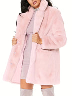 Manteau Mi-Long avec Fermeture à Boutons Cachés et Poches pour Femme | Idéal pour l’Hiver