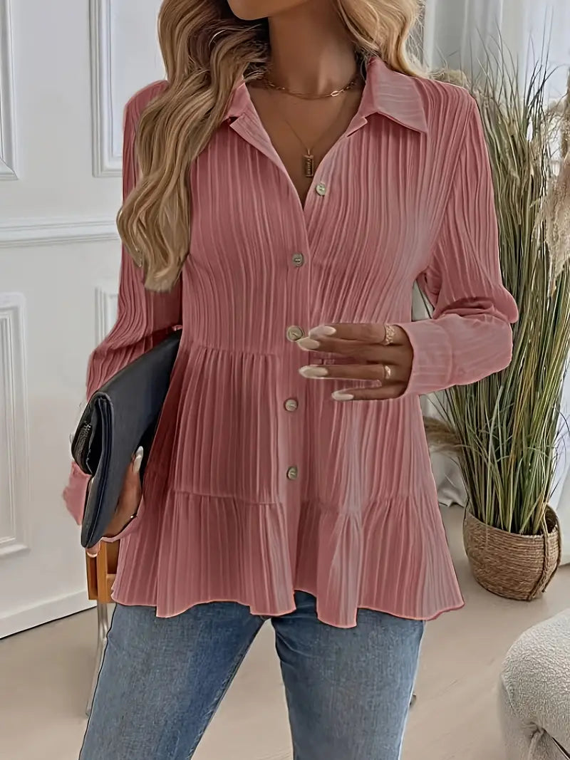 Chemise À Manches Longues Avec Fermeture Boutonnée Pour Femmes | Idéal Pour Travail Et Usage Quotidien