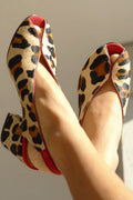 Sandales à Imprimé Animal avec Talon Large pour Femme | Idéal pour un Usage Quotidien et les Occasions Habillées