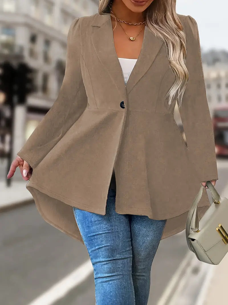 Blazer Monopetto Avec Fermeture À Un Bouton Pour Femme | Idéal Pour Le Bureau Et Les Sorties