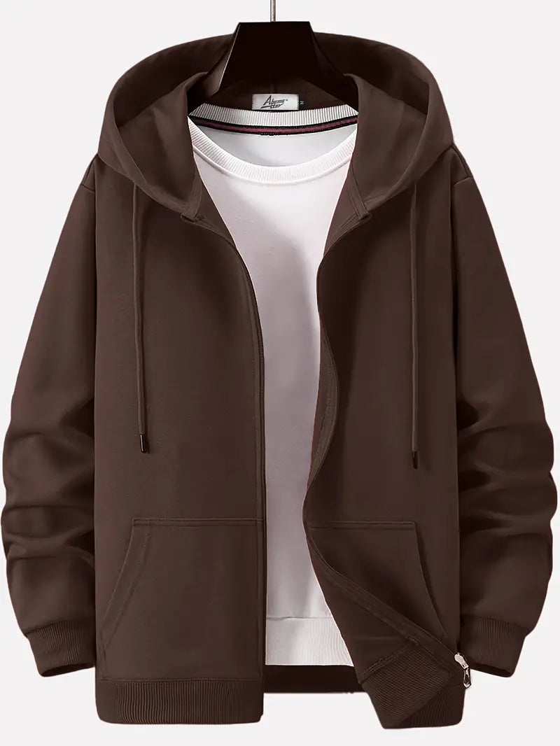 Sweat À Capuche Zippé Avec Cordon Pour Hommes | Idéal Pour L’Automne