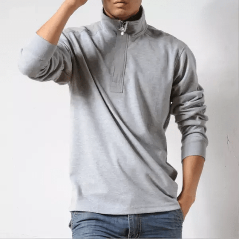 Polo Homme À Manches Longues Avec Col Lapel | Idéal Pour Usage Quotidien