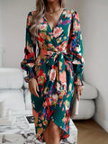 Robe Avec Manches Volumineuses Et Décolleté En V Pour Femmes | Idéal Pour Occasions Formelles