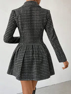 Veste Jupe à Col en V et Manches Longues pour Femme | Idéale pour le Travail ou les Sorties Décontractées