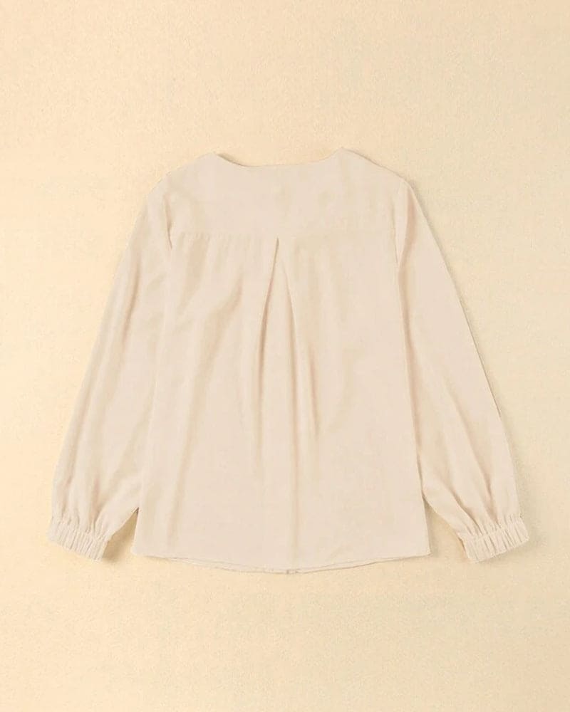 Chemise À Manches Longues Avec Manches Lanterne Et Col Rond Pour Femmes | Idéal Pour Travail Ou Usage Quotidien
