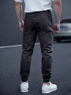 Pantalon Cargo avec Taille Élastiquée et Chevilles Ajustées pour Homme | Idéal pour le Quotidien