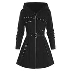Manteau Long avec Ceinture Et Capuche pour Femme | Idéal pour L’Hiver