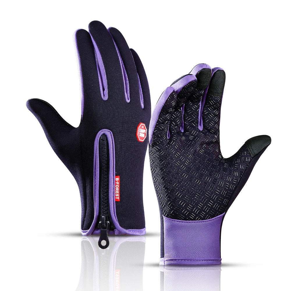 Gants Tactiles avec Fermeture Éclair pour Adultes | Idéaux pour Les Activités Extérieures En Hiver