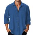 Chemise à Manches Longues avec Col Classique pour Homme | Idéale pour le Quotidien et les Occasions Décontractées