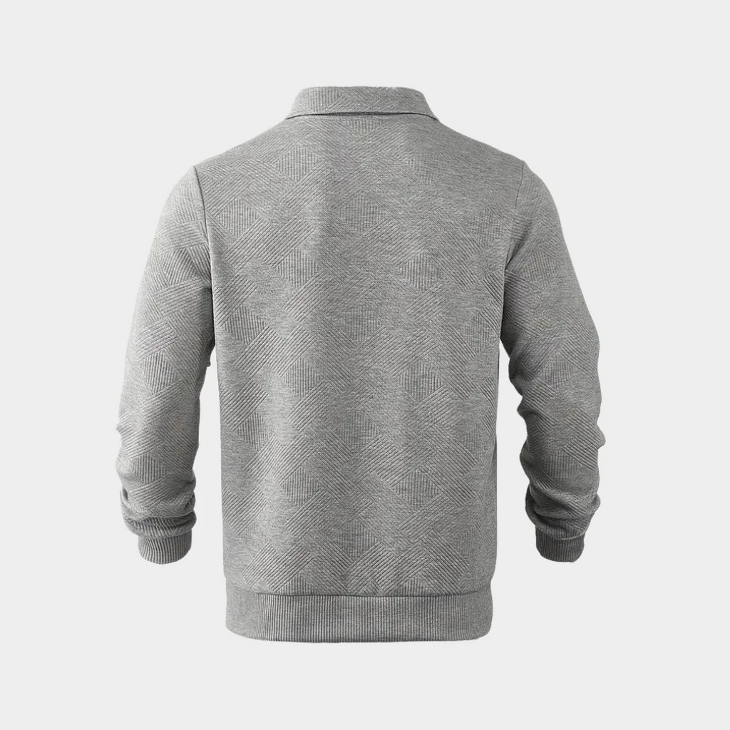 Sweat à Motifs Géométriques avec Fermeture Zippée pour Homme | Idéal pour Automne et Hiver