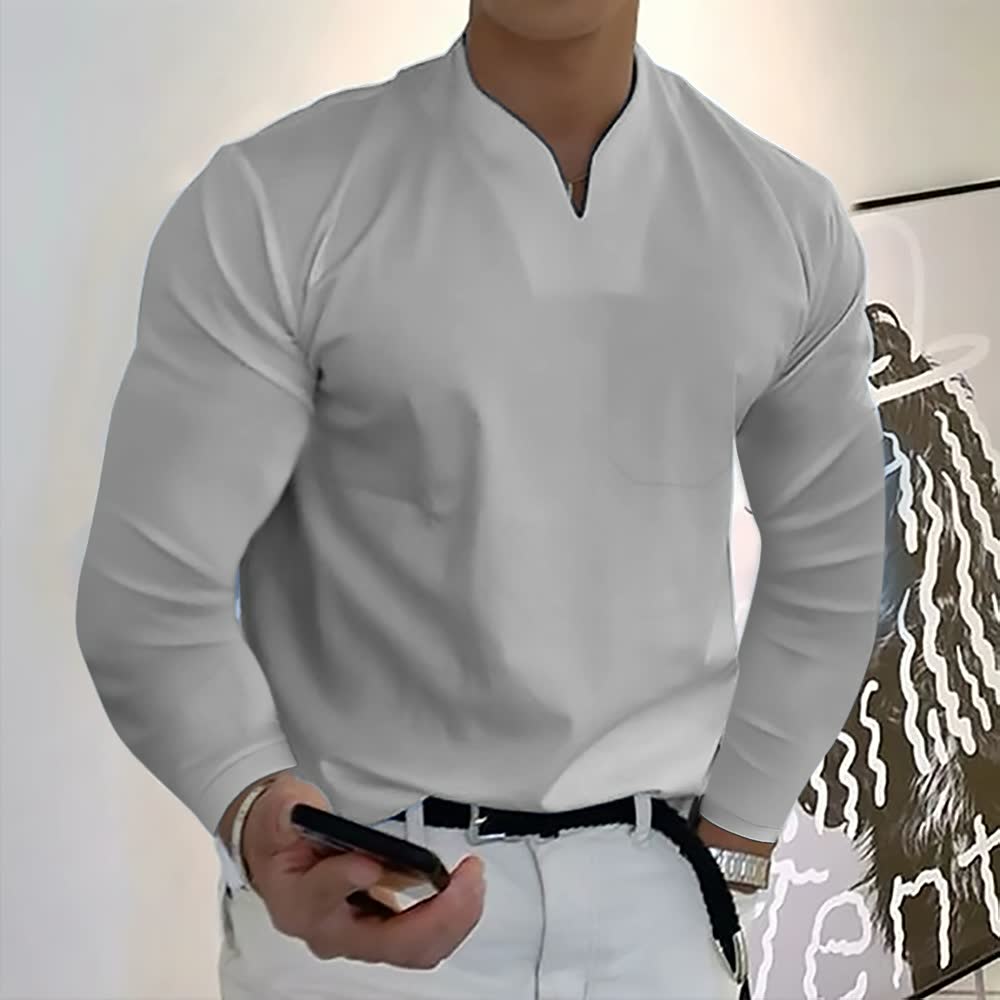 Chemise à Manches Longues avec Fermeture Boutonnée pour Homme | Idéal pour le Bureau et le Quotidien
