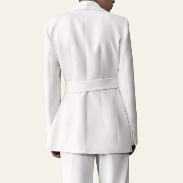 Ensemble Avec Blazer Ceinturé Et Pantalon Assorti Pour Femme | Idéal Pour La Mi-Saison Et Un Usage Quotidien