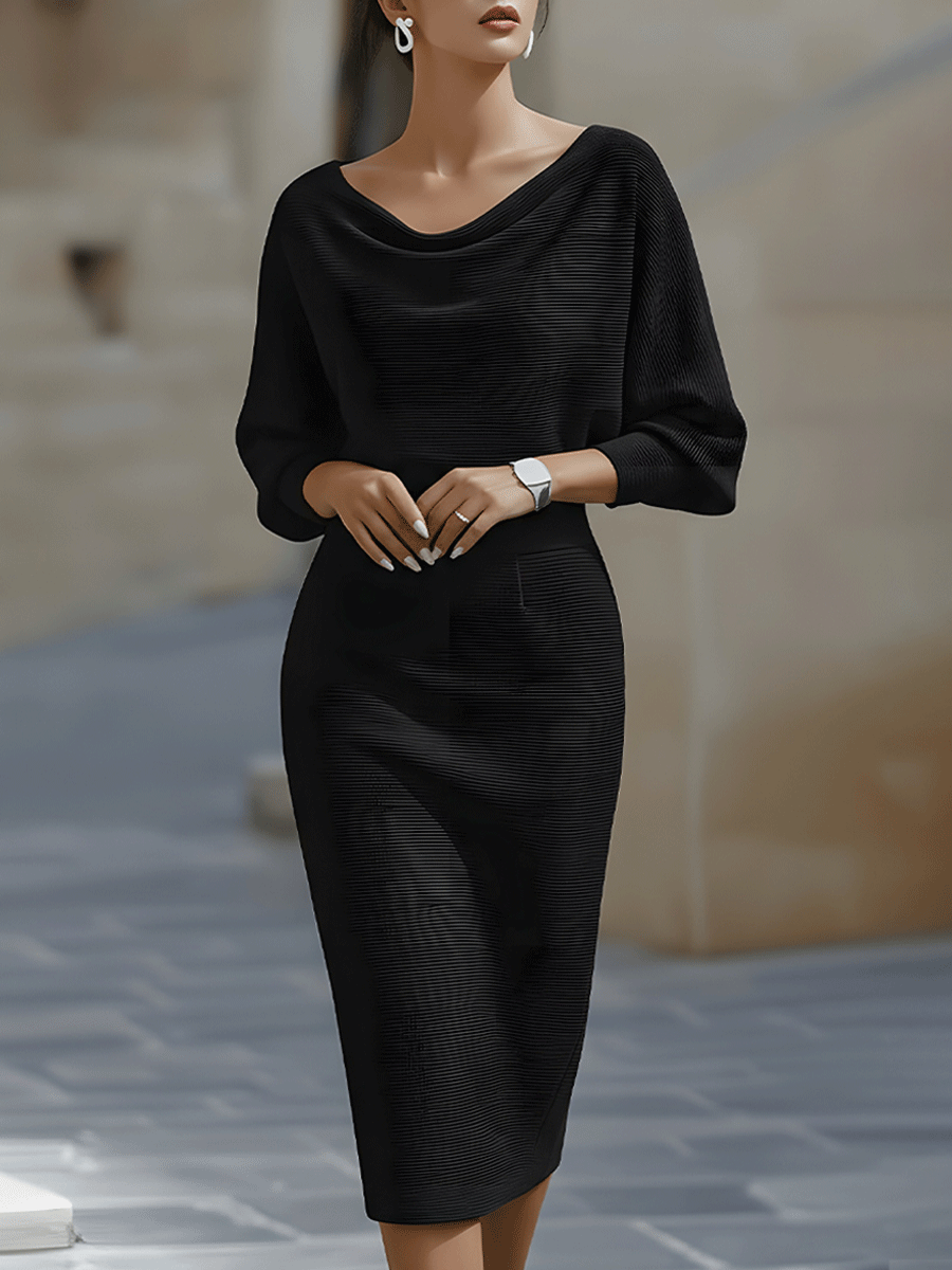 Robe Midi à Coupe Ajustée pour Femme | Idéale pour Journées d’Été et Sorties Quotidiennes