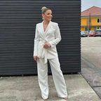 Ensemble Avec Blazer Ceinturé Et Pantalon Assorti Pour Femme | Idéal Pour La Mi-Saison Et Un Usage Quotidien