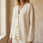 Ensemble Deux Pièces avec Cardigan à Col en V et Pantalon Large pour Femmes | Idéal pour Tenues Quotidiennes