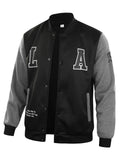 Veste College avec Manches Contrastées Et Fermeture À Boutons pour Homme | Idéal pour Les Tenues Décontractées