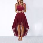 Robe Midi High-Low avec Ourlet Asymétrique pour Femme | Idéale pour Événements et Occasions Estivales