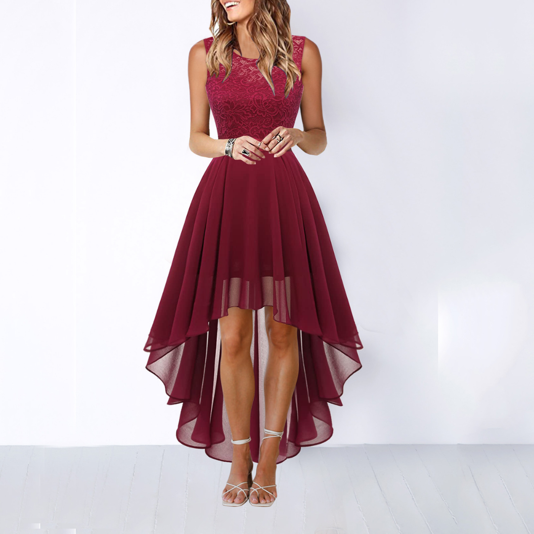 Robe Midi High-Low avec Ourlet Asymétrique pour Femme | Idéale pour Événements et Occasions Estivales
