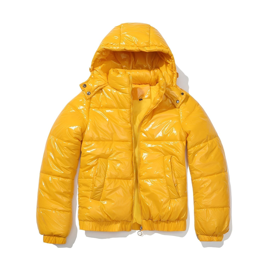 Veste Brillante avec Capuche pour Femme | Idéale pour l’Hiver et le Quotidien