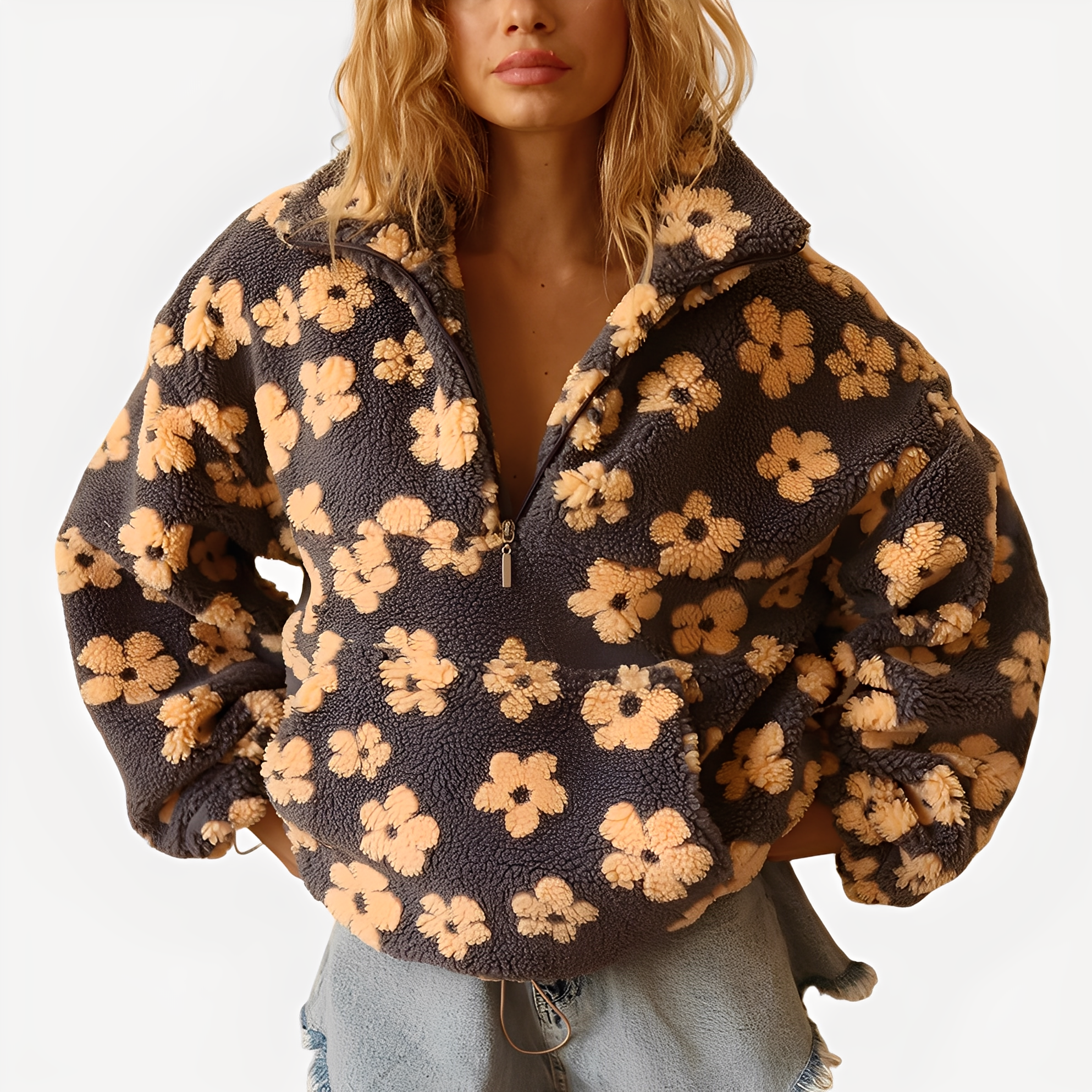 Pull avec Motif Floral pour Femme | Idéal pour Usage Quotidien