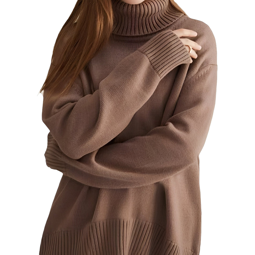 Pull à Col Roulé avec Coupe Ample pour Femme | Idéal pour Usage Quotidien
