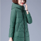 Veste Matelassée À Col Rond avec Motif Côtelé pour Femme | Idéale pour La Saison Automne-Hiver