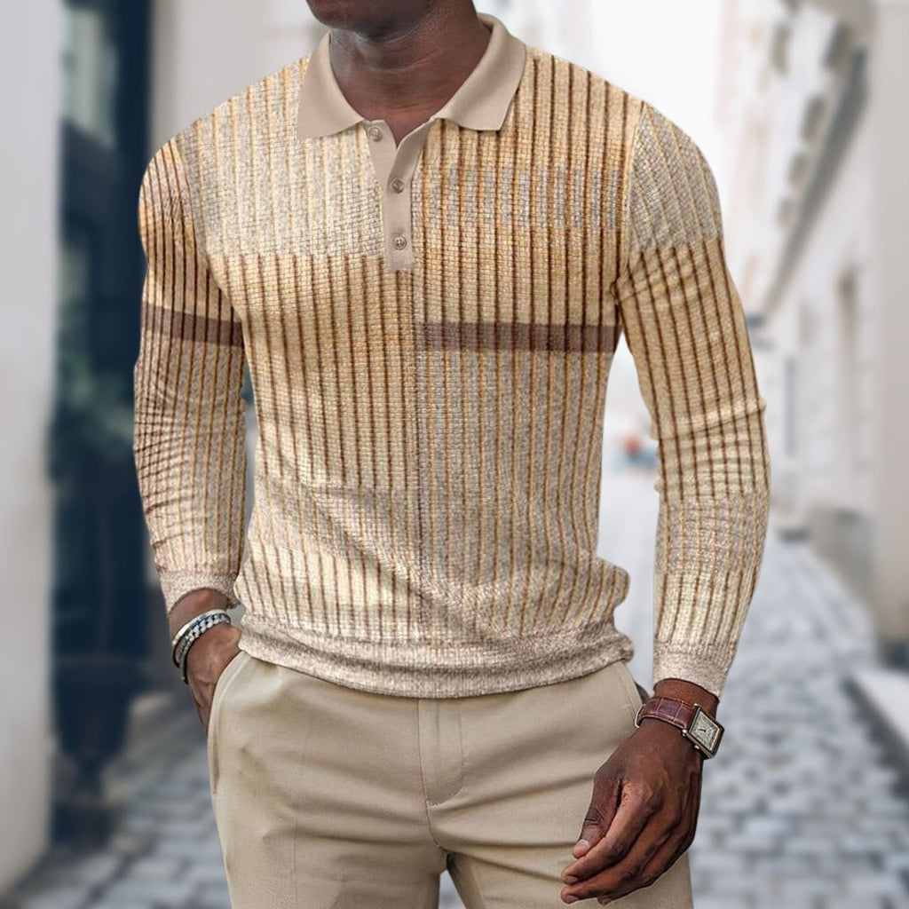 Chemise À Rayures Slim Fit Avec Manches Longues Pour Homme | Idéal Pour Usage Quotidien