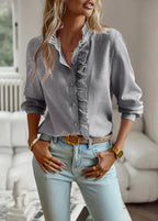 Blouse à Détails Subtils avec Coupe Cintrée pour Femmes | Idéale pour le Bureau et les Occasions Sociales