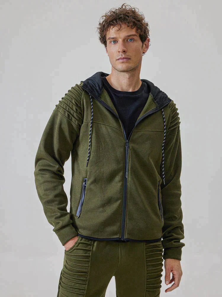 Ensemble Deux Pièces avec Hoodie Zippé et Pantalon pour Homme | Idéal pour Un Usage Quotidien
