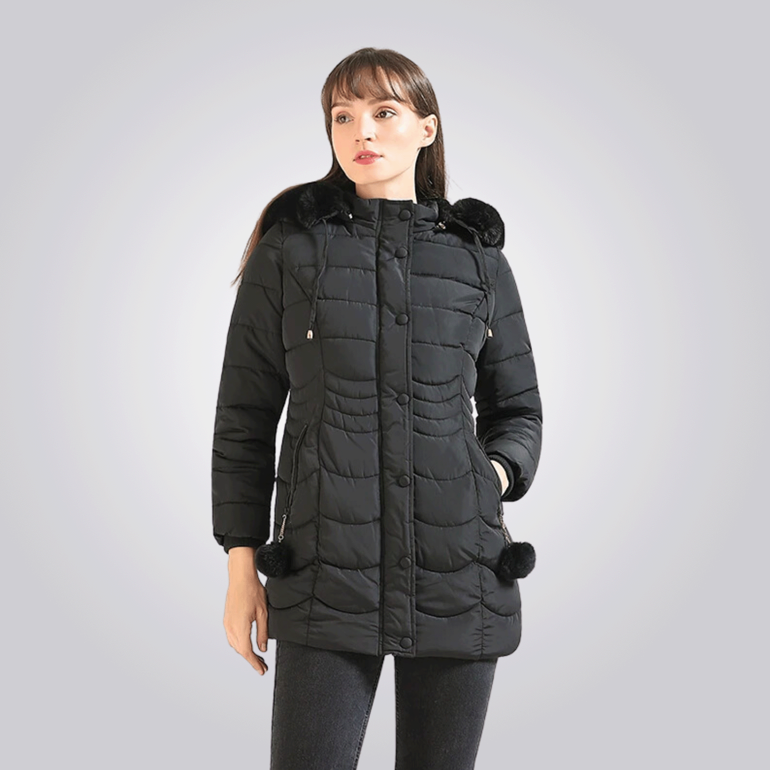 Manteau Long avec Capuche Amovible pour Femme | Idéal pour l’Hiver