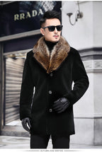 Manteau avec Col Revers Et Col Imitation Fourrure pour Homme | Idéal pour Toutes Les Saisons