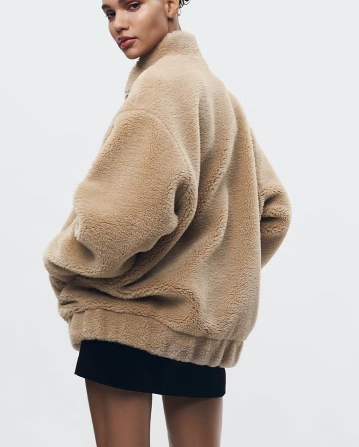 Blouson Bomber d’Hiver avec Texture Douce et Coupe Relax pour Femme | Idéal pour Temps Froid