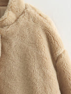 Blouson Bomber d’Hiver avec Texture Douce et Coupe Relax pour Femme | Idéal pour Temps Froid