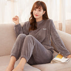 Ensemble Pyjama À Manches Longues avec Pantalon pour Femmes | Idéal pour L’Hiver Et Les Moments De Détente À La Maison
