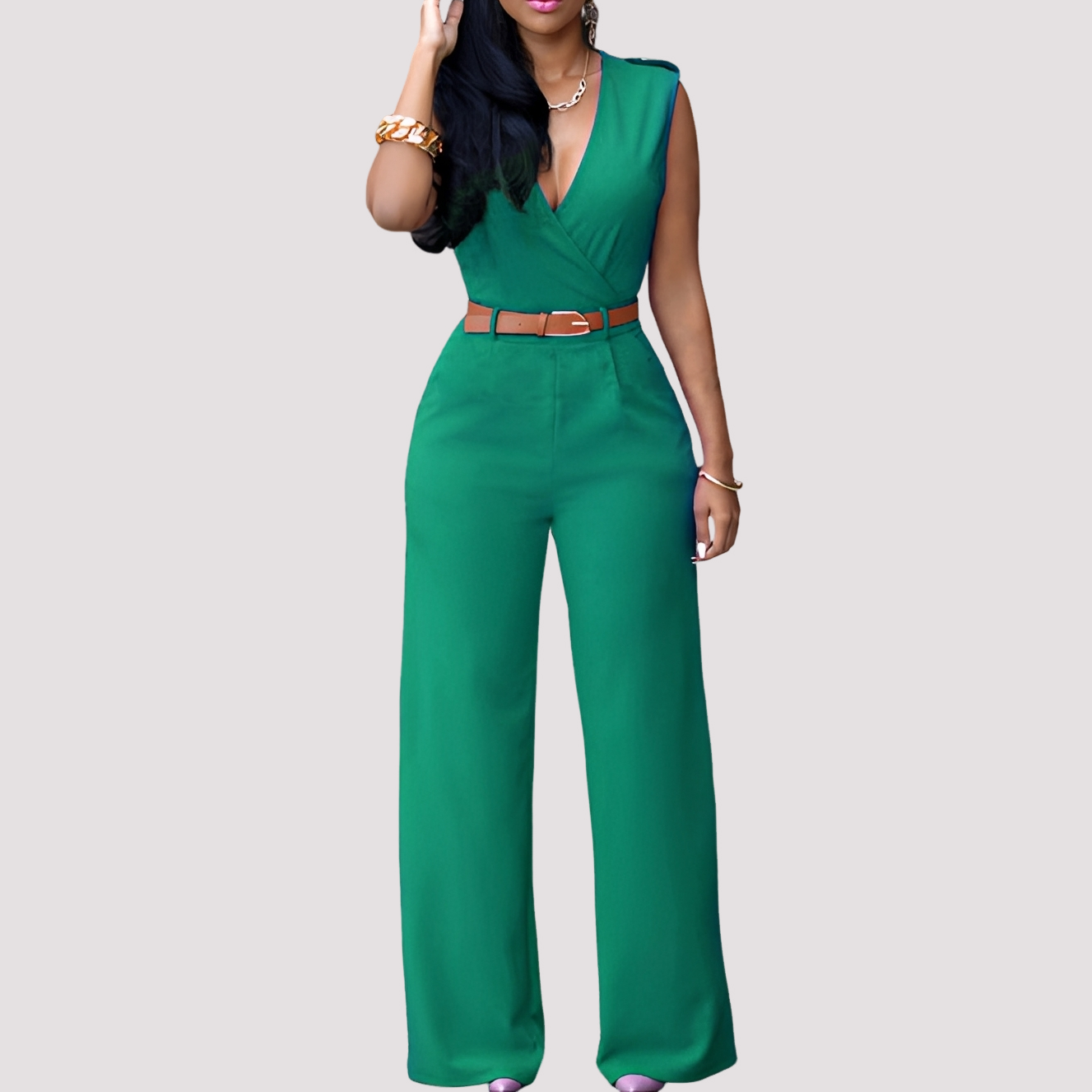 Combinaison Avec Ceinture Intégrée Pour Femme | Idéale Pour Le Bureau Et Les Sorties