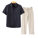 Ensemble Avec Chemise Et Pantalon Droit Pour Hommes | Idéal Pour L’Été