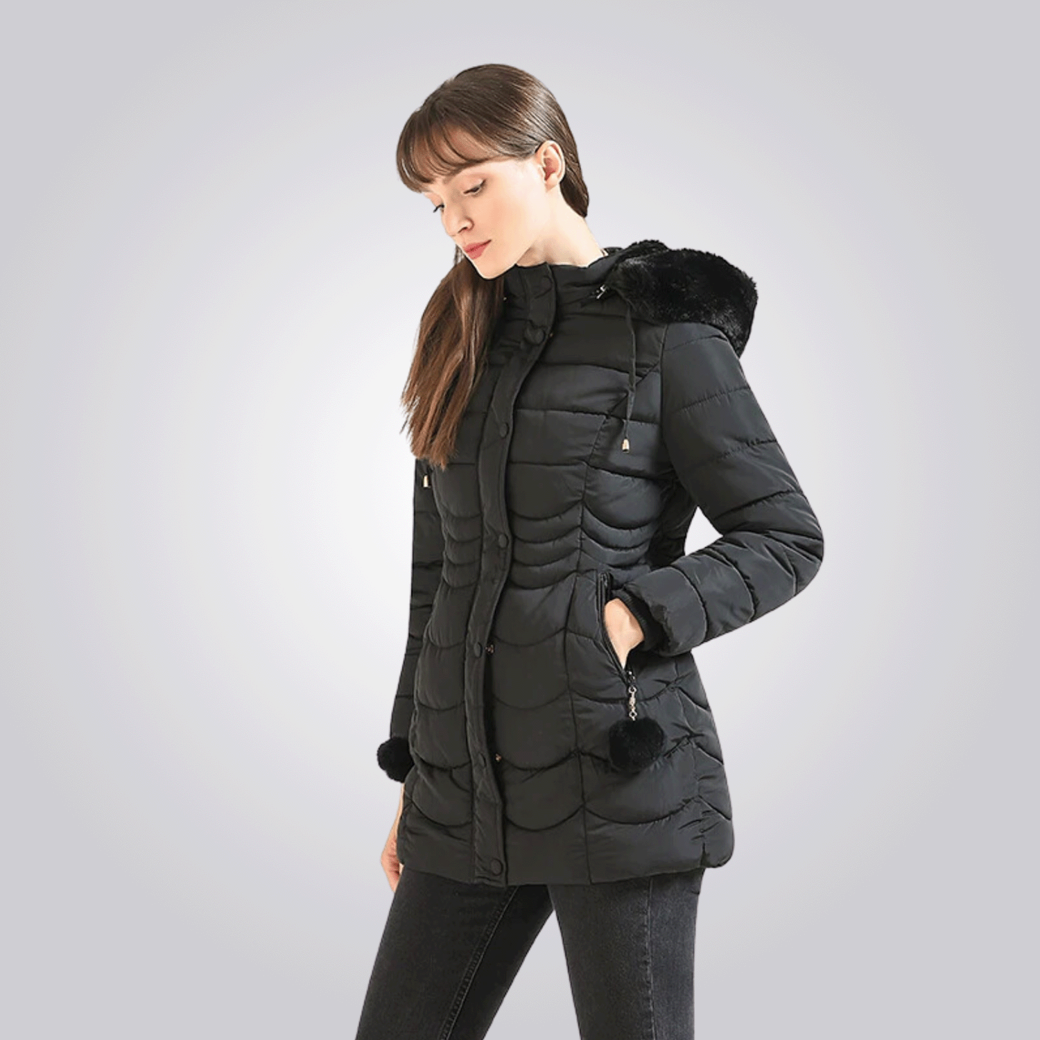 Manteau Long avec Capuche Amovible pour Femme | Idéal pour l’Hiver