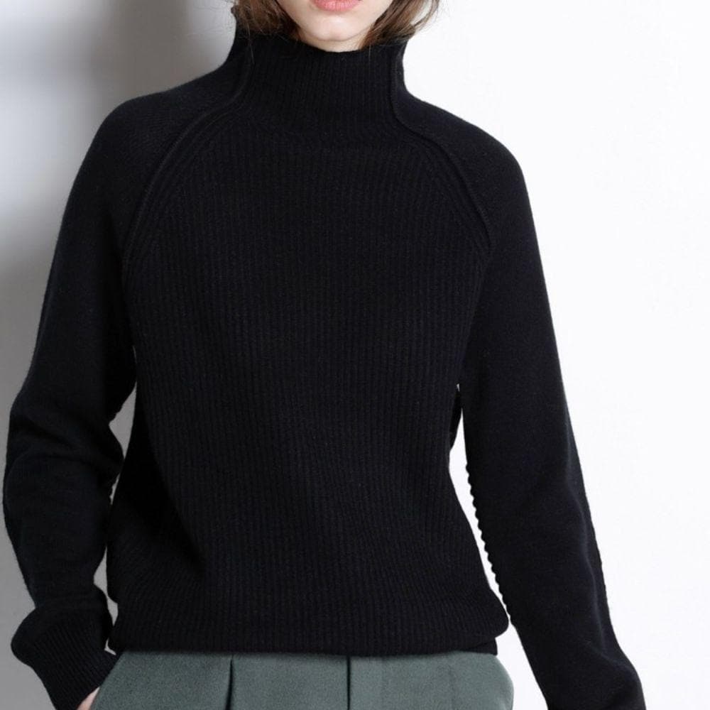 Pull À Col Roulé Avec Texture Côtelée Pour Femmes | Idéal Pour La Mi-Saison