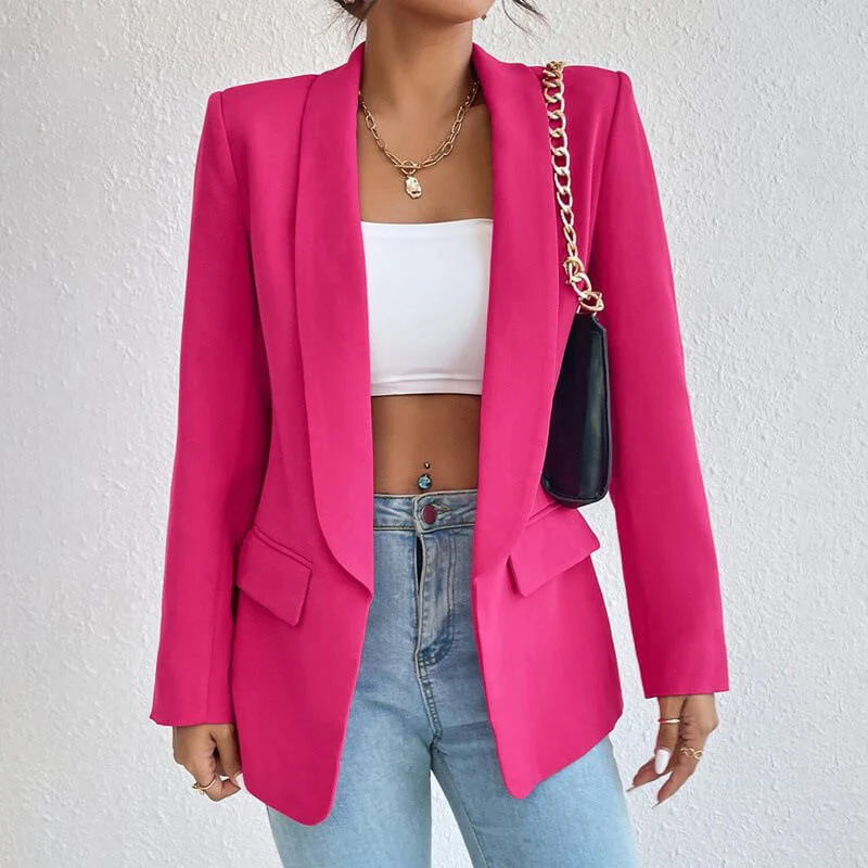 Veste Structurée à Manches Longues avec Ouverture Frontale pour Femme | Idéale pour le Travail et le Quotidien